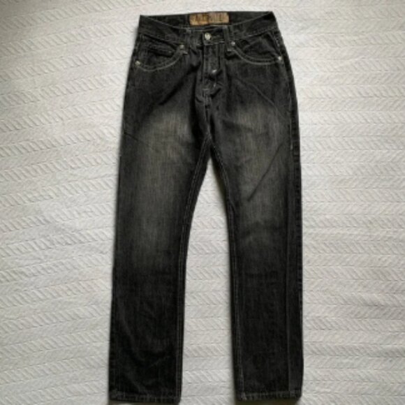Y2K Southpole Jeans Men 30 Black 2000s S Back Pocket Patch Streetwear Grunge VTG - Picture 1 of 6